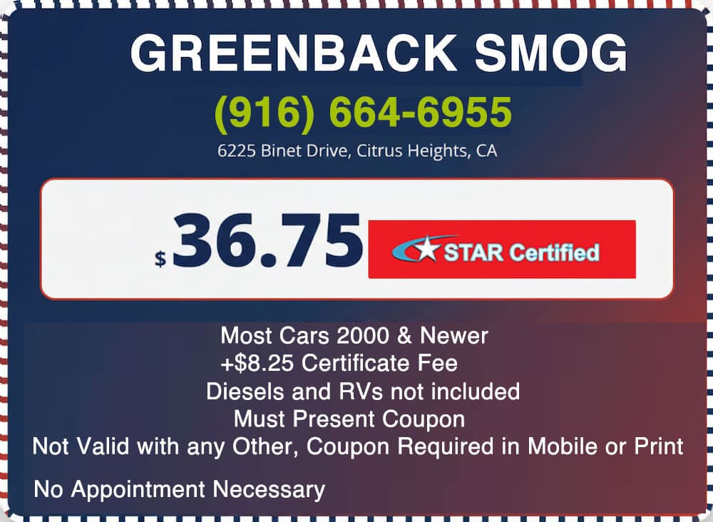 Smog Check Coupon Citrus Heights